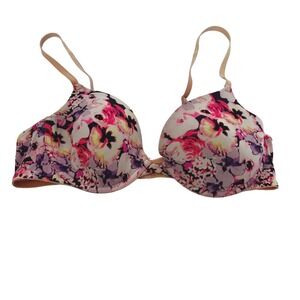 PINK Victoria's Secret‎ 36B Floral Print Lightly Lined Demi Bra Wireless